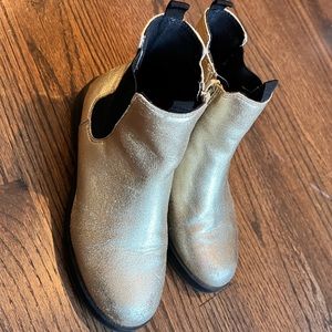 Zara Gold Ankle Boots, Girls Size 4